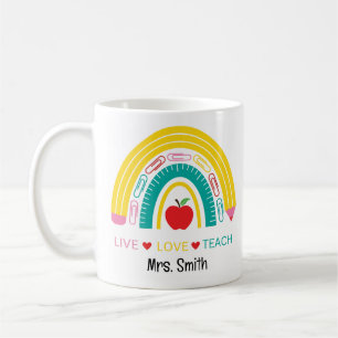 "Live, Liebe, Teach" Kaffee Tasse - Teacher Gesche