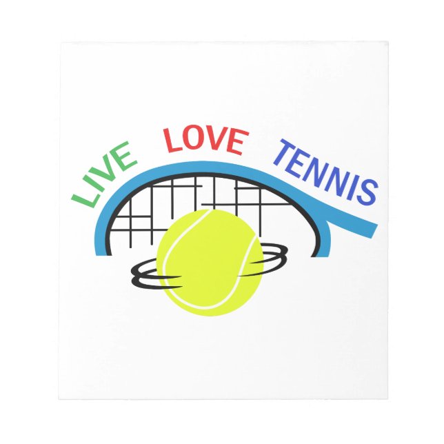 LIVE LIEBE TENNIS NOTIZBLOCK (Vorderseite)
