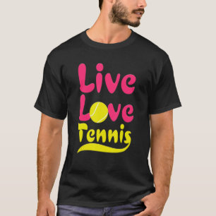 Live Liebe Tennis Player Grafik für Damen Kinder T-Shirt
