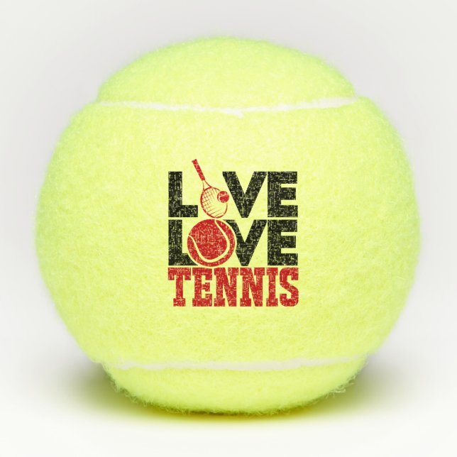 Live LIEBE Tennis Red Tennis Ball (Vorderseite)