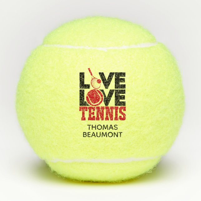 Live-LIEBE Tennisbälle (Vorderseite)