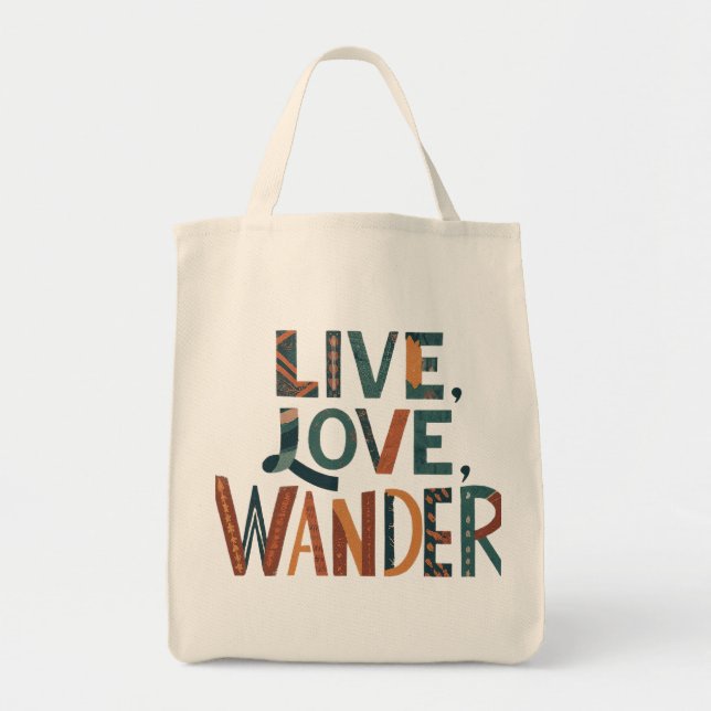Live, Liebe, Wander - Abenteuer wartet Tasche Lebe (Vorne)