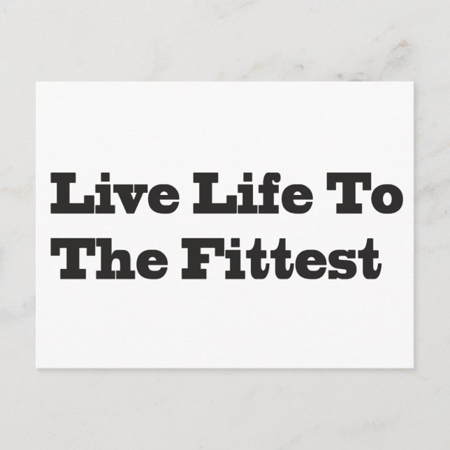 Live-LIfe bis zum Fittest Postkarte (Vorderseite)