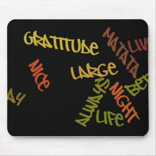 Live Life Große Word Art Mousepad