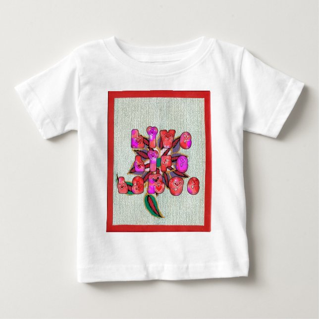 "Live Life Large" Art Print Baby T-shirt (Vorderseite)