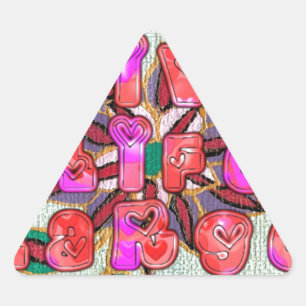 "Live Life Large" Art Print Dreieckiger Aufkleber