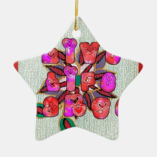 "Live Life Large" Art Print Keramikornament