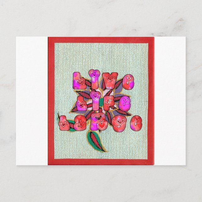 "Live Life Large" Art Print Postkarte (Vorderseite)