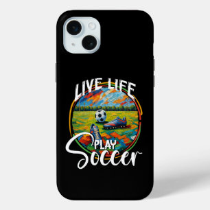 Live Life Play Fußball, Fußball-Ball Sport Case-Mate iPhone Hülle