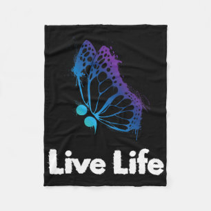 Live Life Semicolon Liebe und Unterstützung Suizid Fleecedecke