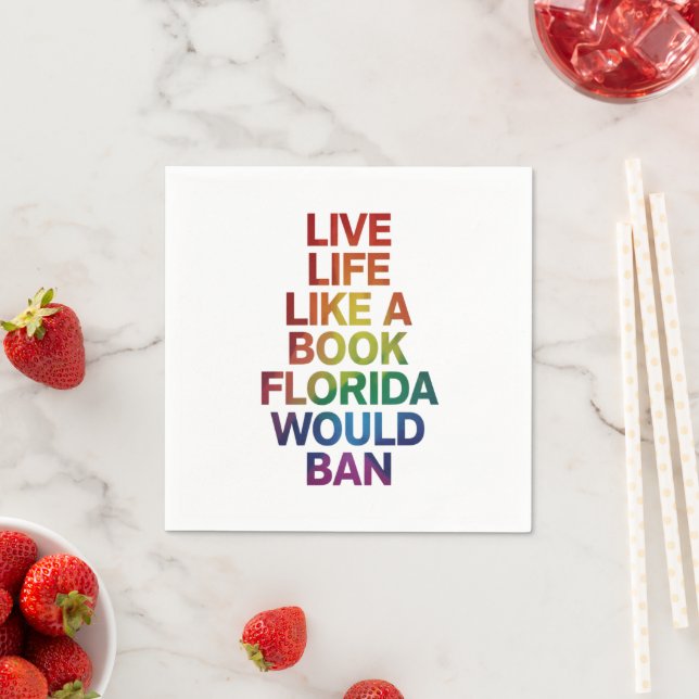 Live like Book Florida würde LGBTQ Prix Geschenk u Serviette (Beispiel)