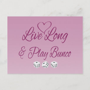 Live Long and Play Bunco Postkarte