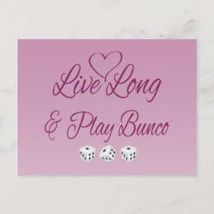 Live Long and Play Bunco Postkarte