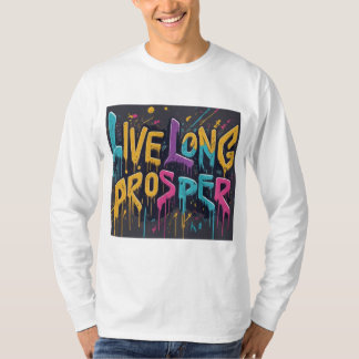 Live Long, Prosper - Star Sign Gesture T - Shirt