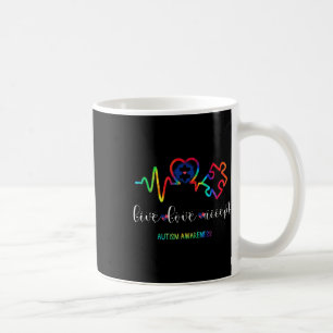 Live Love Accept Autismus-Bewusstsein 1  Kaffeetasse