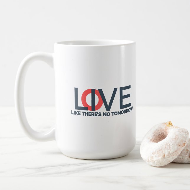 LIVE LOVE Becher Kaffeetasse (Mit Donut)