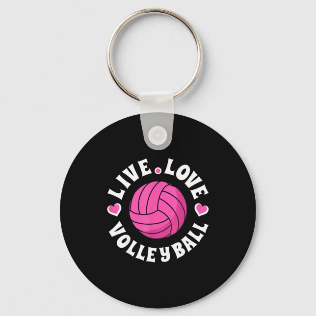 Live Love Volleyball For Women Girls Volleyball Fa Schlüsselanhänger (Vorderseite)