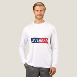 LIVE MAD – Bold Minimal Modern Typography Design Tri-Blend Shirt