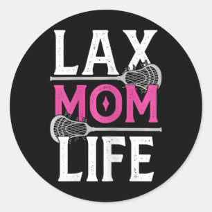 Live Mama Lacrosse Lax Player Tochtergesellschaft  Runder Aufkleber