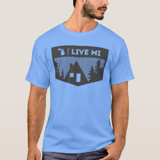 Live-Michigan-T - Shirt MI amerikanischer Kleider
