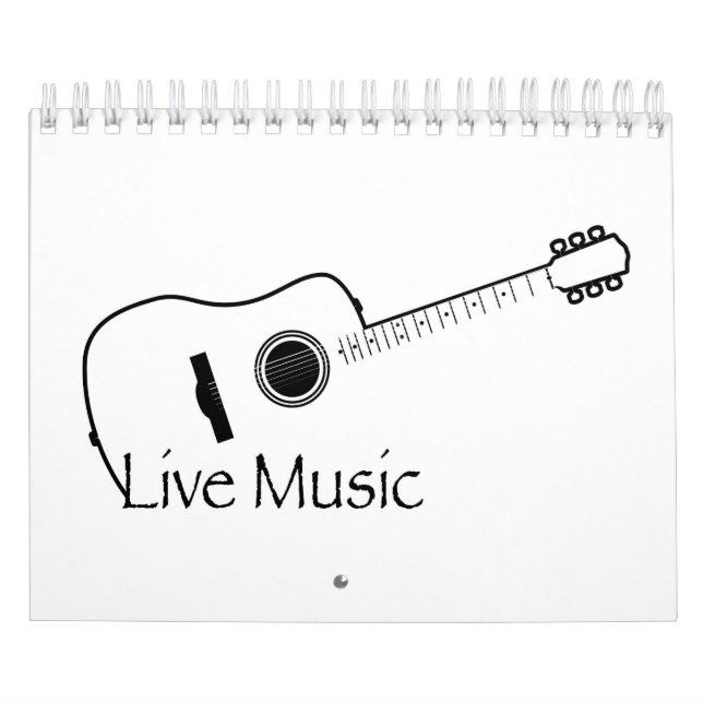Live Music Acoustic Gitarre Kalender (Titelbild)