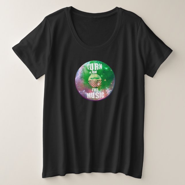 Live Music Große Größe T-Shirt (Design vorne)