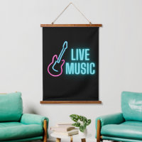 Live Music Neon Guitar