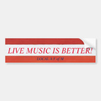 LIVE-MUSIK IST BESSER! Autoaufkleber herausgegeben