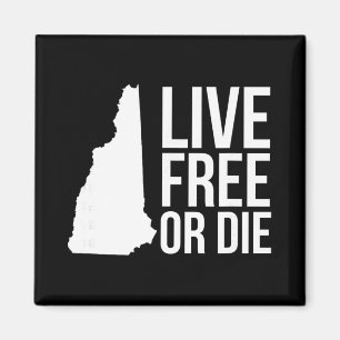 Live Or Die Nh Motto New Hampshire Karte  Magnet