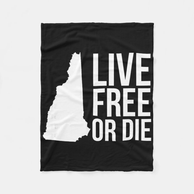 Live Or Die Nh Motto New Hampshire Map  Fleecedecke (Vorderseite)