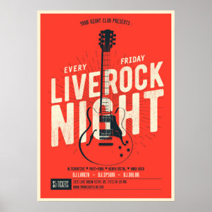 Live Rock night music Poster Ankündigung