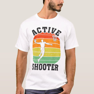 Live Shooter Sketll Player Retro Sketch Lover Vint T-Shirt