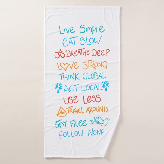 Live Simple 2 Badehandtuch (Badehandtuch)