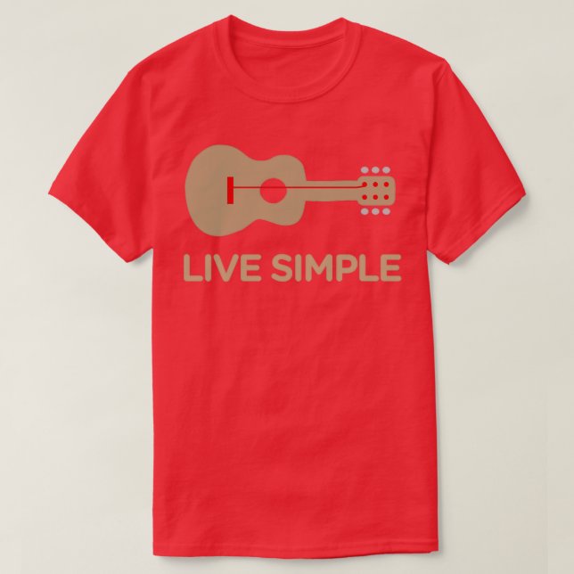 Live Simple One String Gitarre T-Shirt (Design vorne)