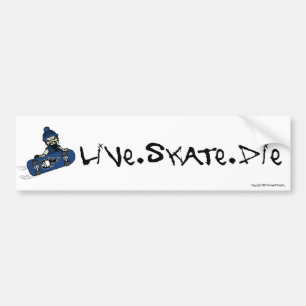 Live-Skate Die Autoaufkleber