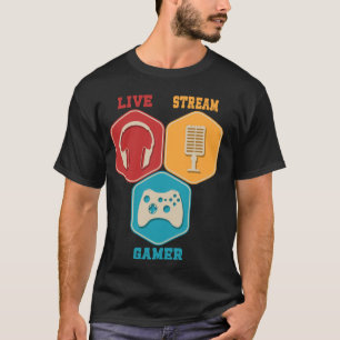Live Stream Gamer Video Game Online Game Live Stag T-Shirt