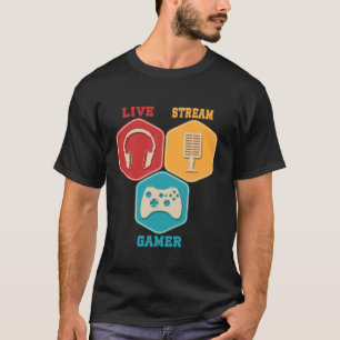 Live Stream Gamer Video Game Online Game Live Stag T-Shirt