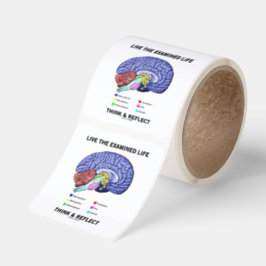 Live The Examined Life Think & Reflect Advice Quadratischer Aufkleber