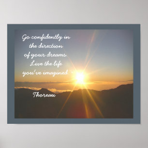 Live the Life -- Thoreau quote - art print Poster