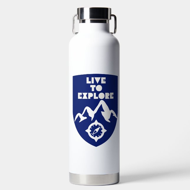 Live to Explore Outdoor Trinkflasche (Vorderseite)
