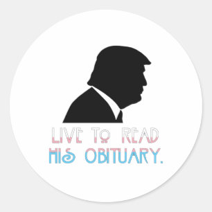 Live to Read its Obituary Sticker