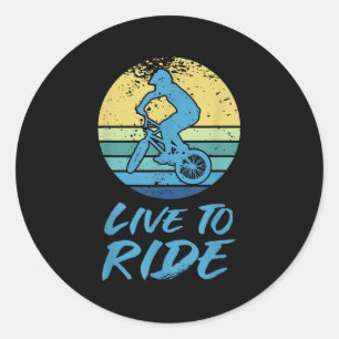 Live to Ride Bmx Reiten Motocross Racing Quot Runder Aufkleber