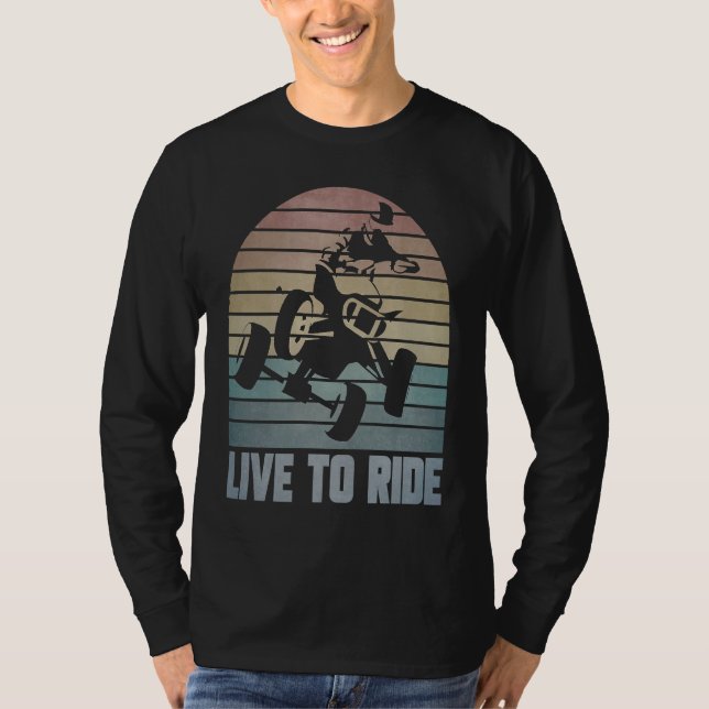 Live To Ride Four Wheeler ATV Quad Racing Rider Gr T-Shirt (Vorderseite)