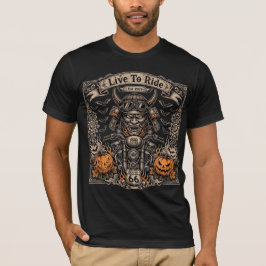 Live To Ride Halloween -Samurai Oni Biker Est 1969 T-Shirt