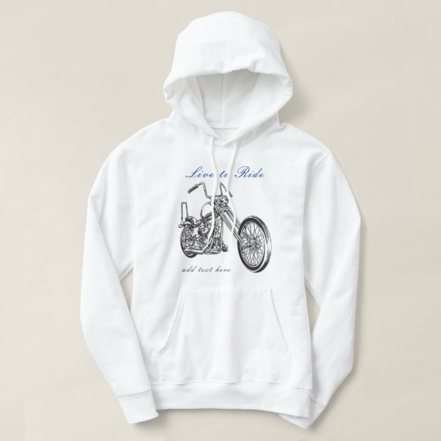 Live to Ride, Ride to Live Basic Hoodie Sweatshirt (Design vorne)