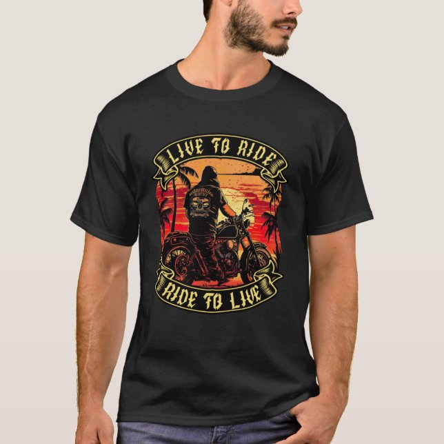 Live To Ride Ride To Live Motorcyclist Biker  1 T-Shirt (Vorderseite)