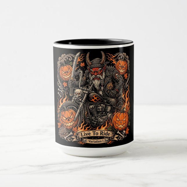 Live To Ride Variation I, Route 66 Samurai Oni  Tasse (Zentrum)