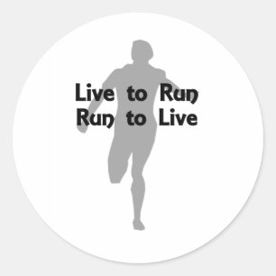 Live to Run, Run to Live Runder Aufkleber