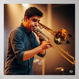Live-Trombone-Player-Grafik Poster
