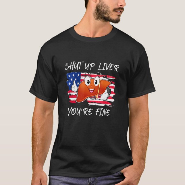 Live Up Youre Fine FLag 4. Juli beenden T-Shirt (Vorderseite)